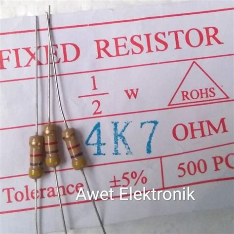 Jual Resistor 4k7 Ohm 12 Watt Resistor 4k7 12w Resistor 4k7 12w Di