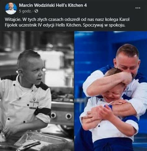 Edycji polsatowskiego programu hell's kitchen. Smutne wiadomości obiegły media. Nie ma już nami gwiazdy ...