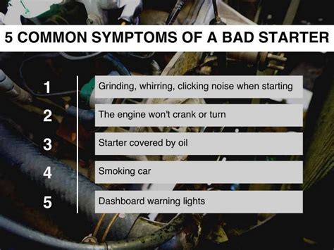 Signs And Symptoms Of A Bad Starter