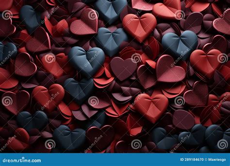 Background Texture With Hearth Shapes Ai Image Stock Photo Image Of