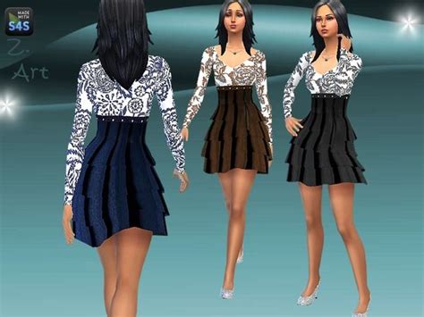 The Sims Resource Swing Dress By Zuckerschnute20 • Sims 4 Downloads