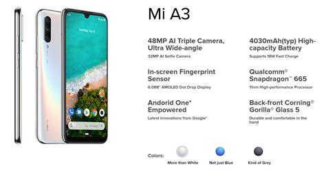 Xiaomi Mi A3 Price Specs And Features Rs 12999 Rs 15999