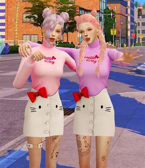 Sims 4 Cc Hello Kitty Outfit Sfs Sims 4 Cc Hello Kitty Clothes