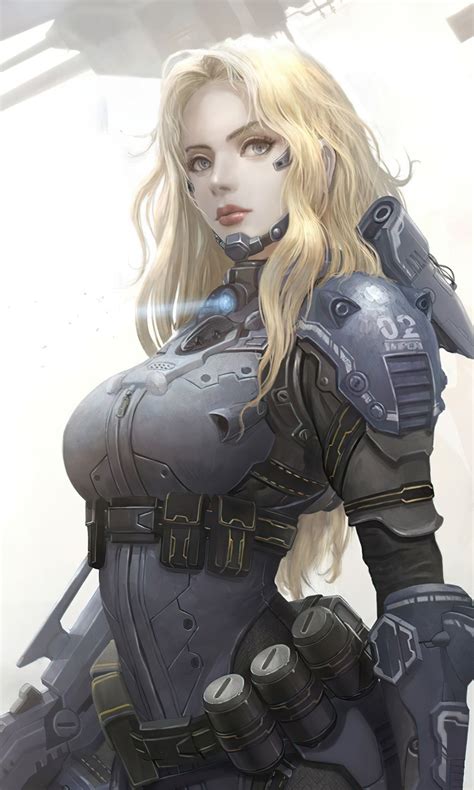 sci fi women warrior woman warrior blonde futuristic 1200x2000 phone hd wallpaper