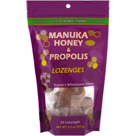 There is no conclusive evidence of medicinal or dietary value in using mānuka honey other than as a sweetener. Y.S. Eco Bee Farms, Manuka Honey & Propolis Lozenges, 20 ...