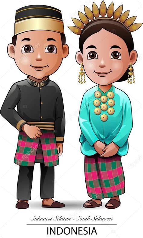 Gambar Pakaian Adat Sunda Animasi Kumpulan Gambar Kartun Pakaian Adat