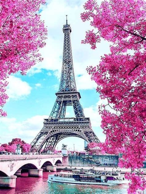 Image About Pink In Travelholic By Diana Harris Eiffel Tower