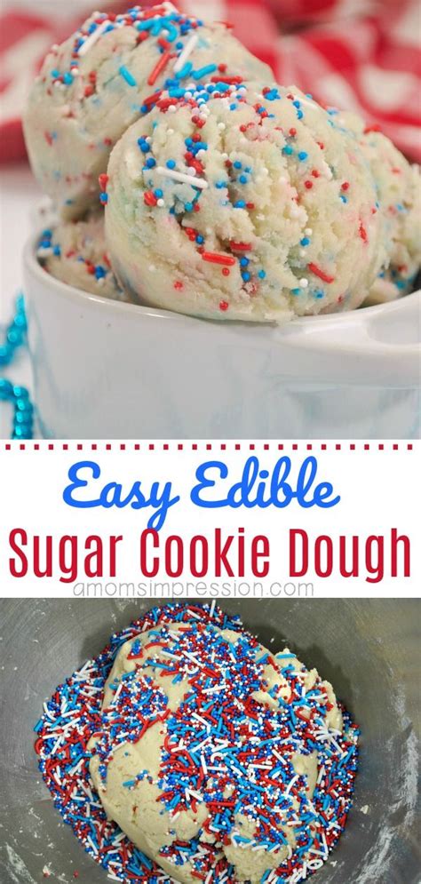 This Easy To Make Edible Sugar Cookie Dough Recipe Is Made Without