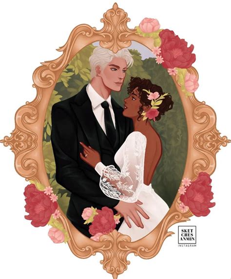 Dramione Wedding 注 Harry Potter Artwork Harry Potter Drawings Draco