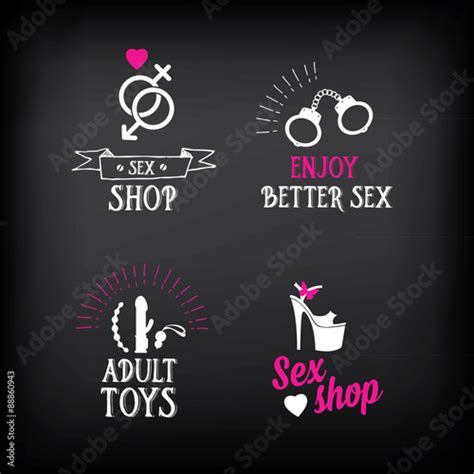 Sex Shop Logo And Badge Design Stock Vector Adobe Stock