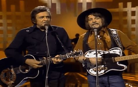Johnny Cash And Waylon Jennings Performing There Aint No Good Chain