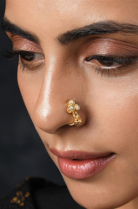 buy kundan nose pin nose pins nose rings indian jewellery online in india etsy nose ring