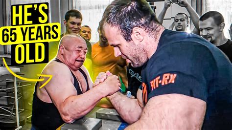 Cyplenkov Vs 65 Yo Old Man Arm Wrestling Eng Subs Youtube