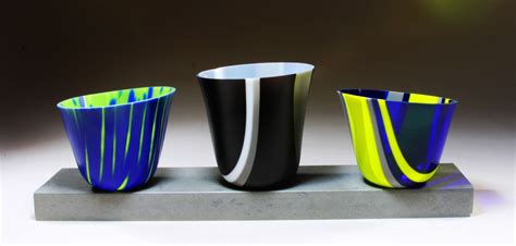 Drop Ring Bowls By Larry Pile Aka The Kessler Craftsman Fused Glass Bowl Glass Bowls Ring