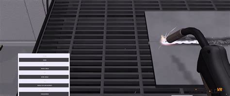 In game footage of the welding simulator - GuideWeld VR, teach welding