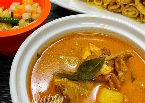 Sudah pernah nyobain gimana lezatnya roti jala yang dimakan bersama kuah kari ayam, belum? Resep Kari Ayam untuk Roti Jala oleh Dapur Kerigit - Cookpad