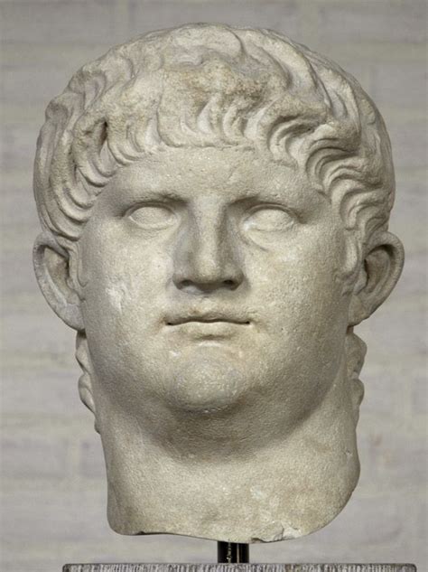 Emperor Nero Head Of Colossal Roman Statue Marble 1st Century Ad
