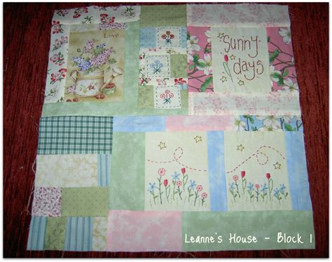 Quilt Sew Fun And Country Living 1° Block Leannes House Bom