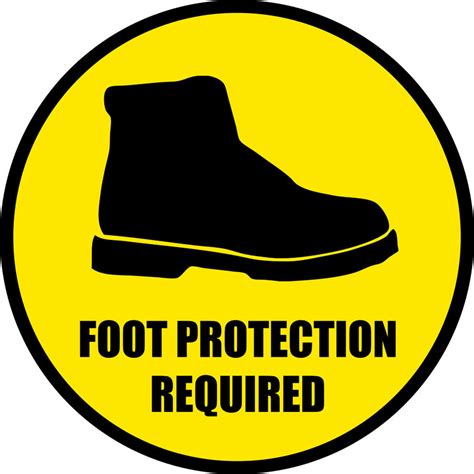 Foot Protection Must Be Worn Sign Ubicaciondepersonascdmxgobmx