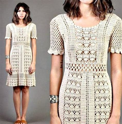 Handmade Dress Crocheted From 100 Cotton Vintage Fashion 70 80 G Crochet Dress Crochet