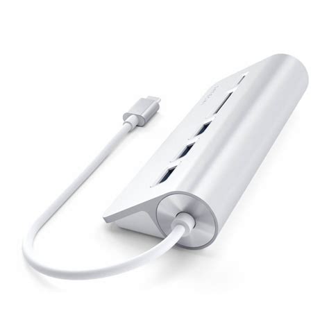 Satechi Type C Aluminium Usb Hub And Card Reader Zilver