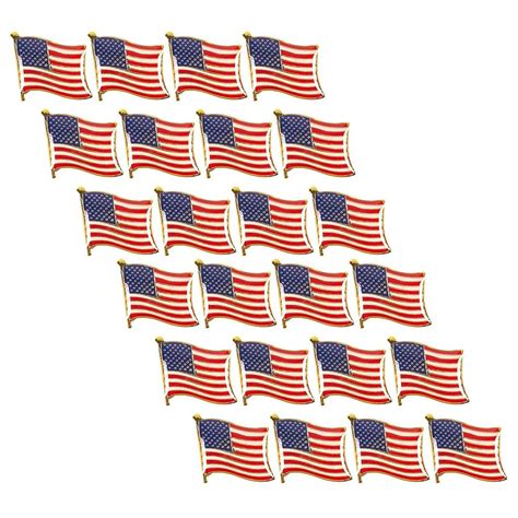 Juvale American Flag Lapel Pins 24 Pack Usa Pins Patriotic Us Flag