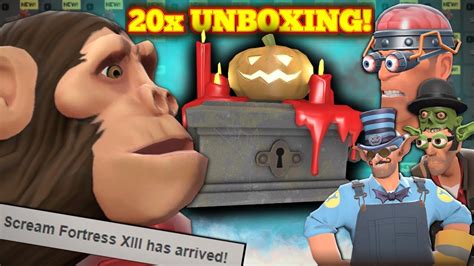 Tf2 Scream Fortress 2021 20x Case Unboxing Youtube