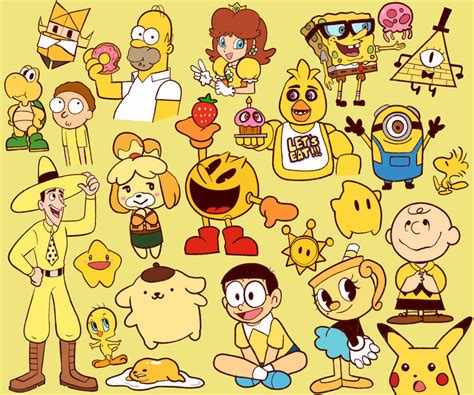 Yellow Characters By Domesticmaid On Deviantart