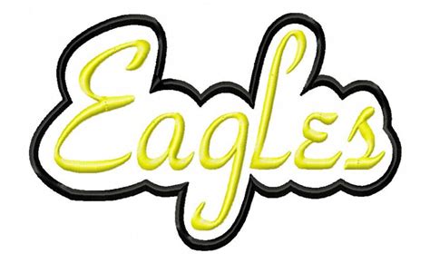 Eagles Team Applique Design Download 5x7 And 6x10 Hoop Sizes Etsy