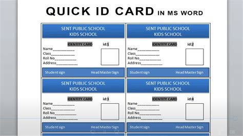 You can make your own basic greeting cards using any desktop publishing or graphics software. How to Make Multiple Identy Card Quick in MS Word - YouTube
