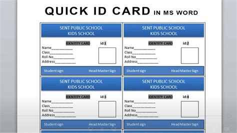 A window will open up, click the labels tab, and select. How to Make Multiple Identy Card Quick in MS Word - YouTube