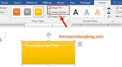 How To Insert Text Box In Word Mechanicaleng Blog