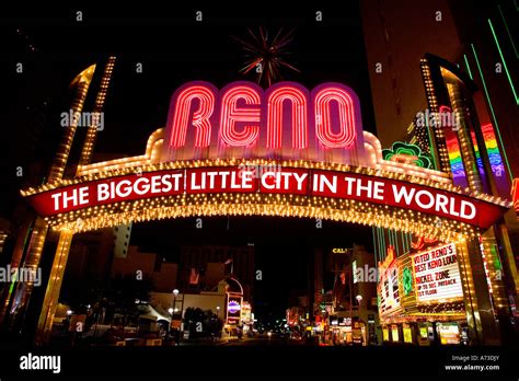 The Reno Arch At Virginia Street In Reno Nevada Usa Stock Photo Alamy