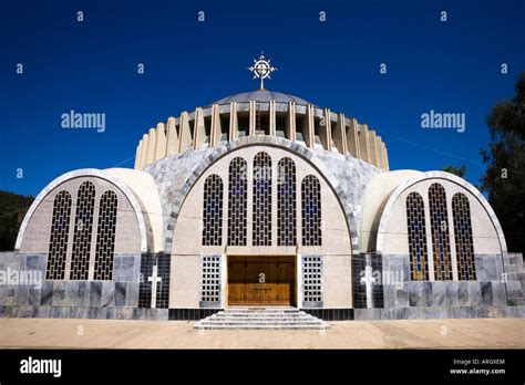 Facade Of A New Church Church Of St Mary Of Zion Axum Ethiopia