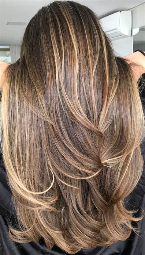 Gorgeous Hair Colour Ideas With Blonde Blonde Balayage Highlights For Dark Brown