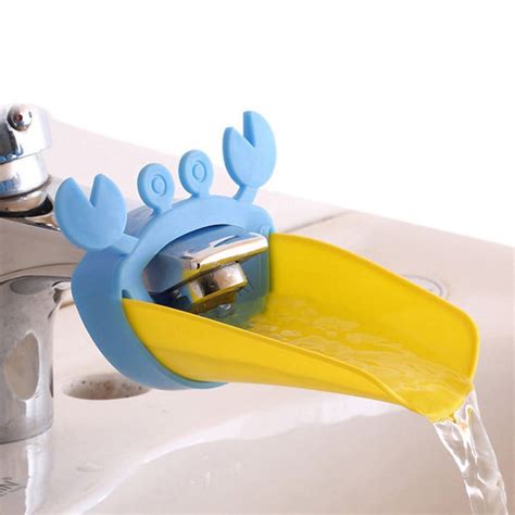 Kids Cute Cartoon Crab Bathroom Sink Faucet Extender Children Washing