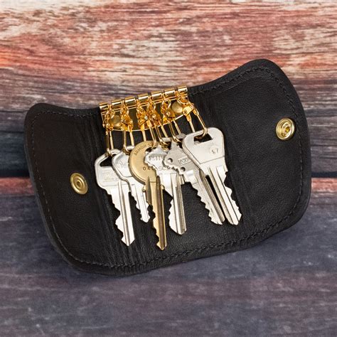 Brown Ostrich Leather Key Holder Yoder Leather Company