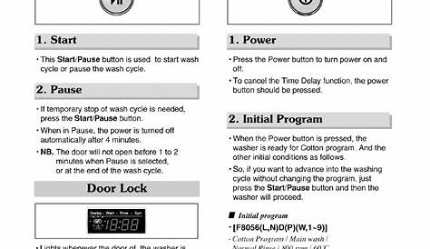 Page 20 of LG Electronics Washer 1-9) User Guide | ManualsOnline.com