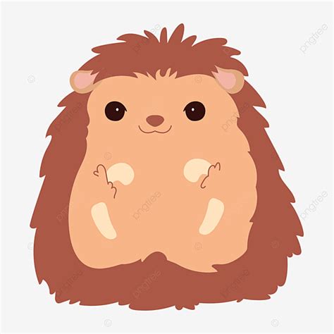 Gambar Ilustrasi Landak Dalam Gaya Kartun Yang Comel Cute Hedgehog