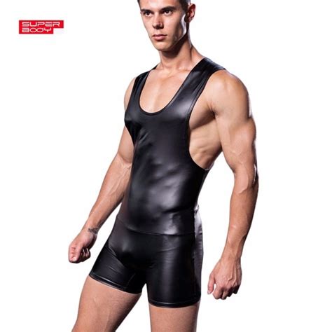 Buy Brand Superbody Sexy Men Bodysuit Gay Penis Pouch Jumpsuit Man Body Suits