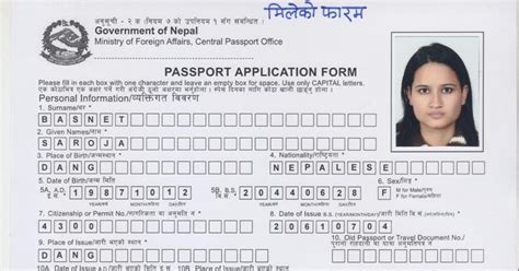नेपाली पासपोट फारम डाउनलोड गर्नुहोस । Nepali Passport Form Download Arab Nepal Online