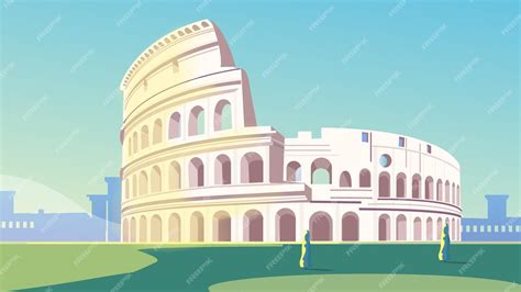 Premium Vector Romancolosseum Vector Illustration