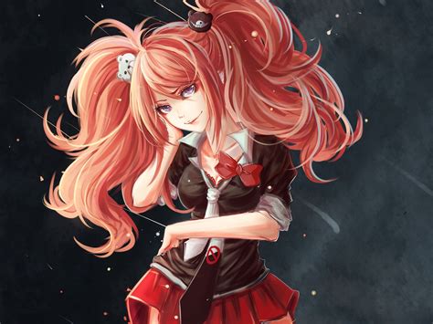 Beautiful Anime Girl Pink Hair School Clothes Wallpaper Anime Wallpaper Better