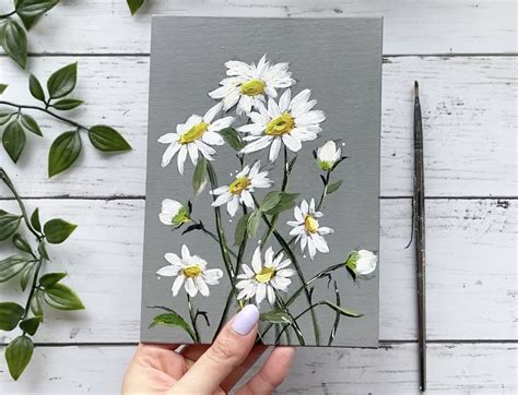 Learn To Paint Easy Daisies Acrylic Flower Painting For Beginners
