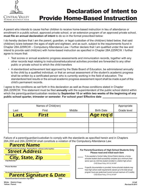 Collection of most popular forms in a given sphere. Homeschooling in WA and DOI Forms