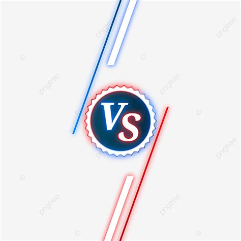 Efecto Rojo Azul Versus Batalla De Neón Png Vs Lucha Versus Png Y