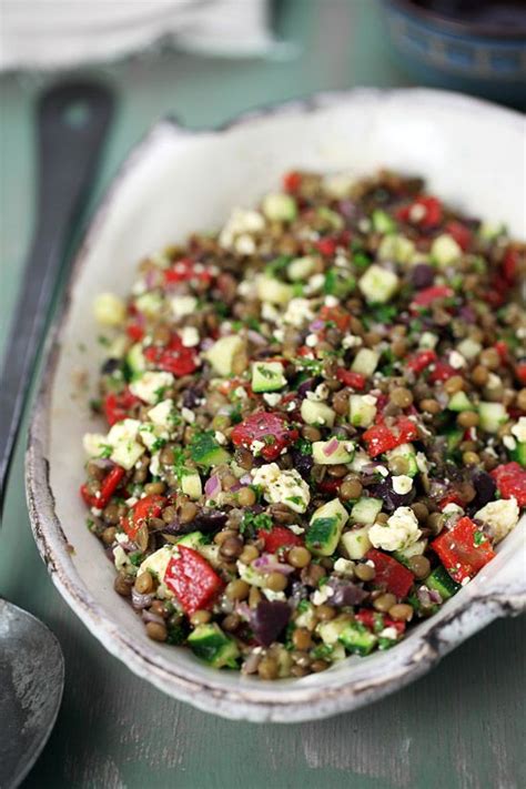 Greek Lentil Salad Lentil Recipes Salad Recipes Vegetarian Recipes