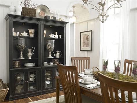 Hang the plates on the wall above the hutch or set tea cups on a shelf in the hutch if you want to display your china in a new way. 30 Delightful Dining Room Hutches and China Cabinets