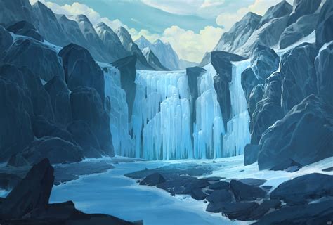Ice Falls Ha Ko On Artstation At Artwork