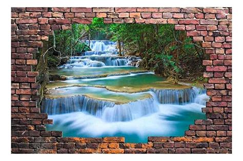 Wall26 Large Wall Mural Cascading Waterfalls In The